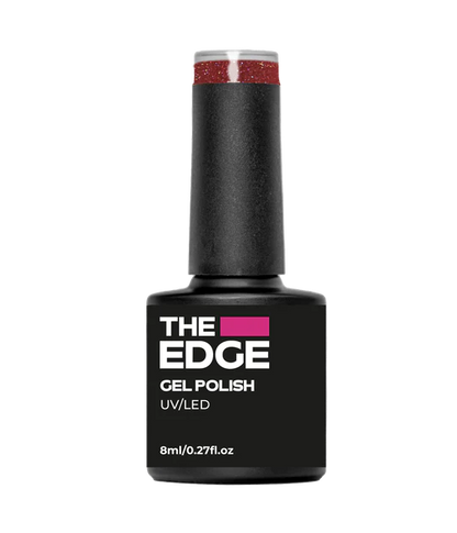 The Edge Nails Gel Polish - The Rustic Red Glitter