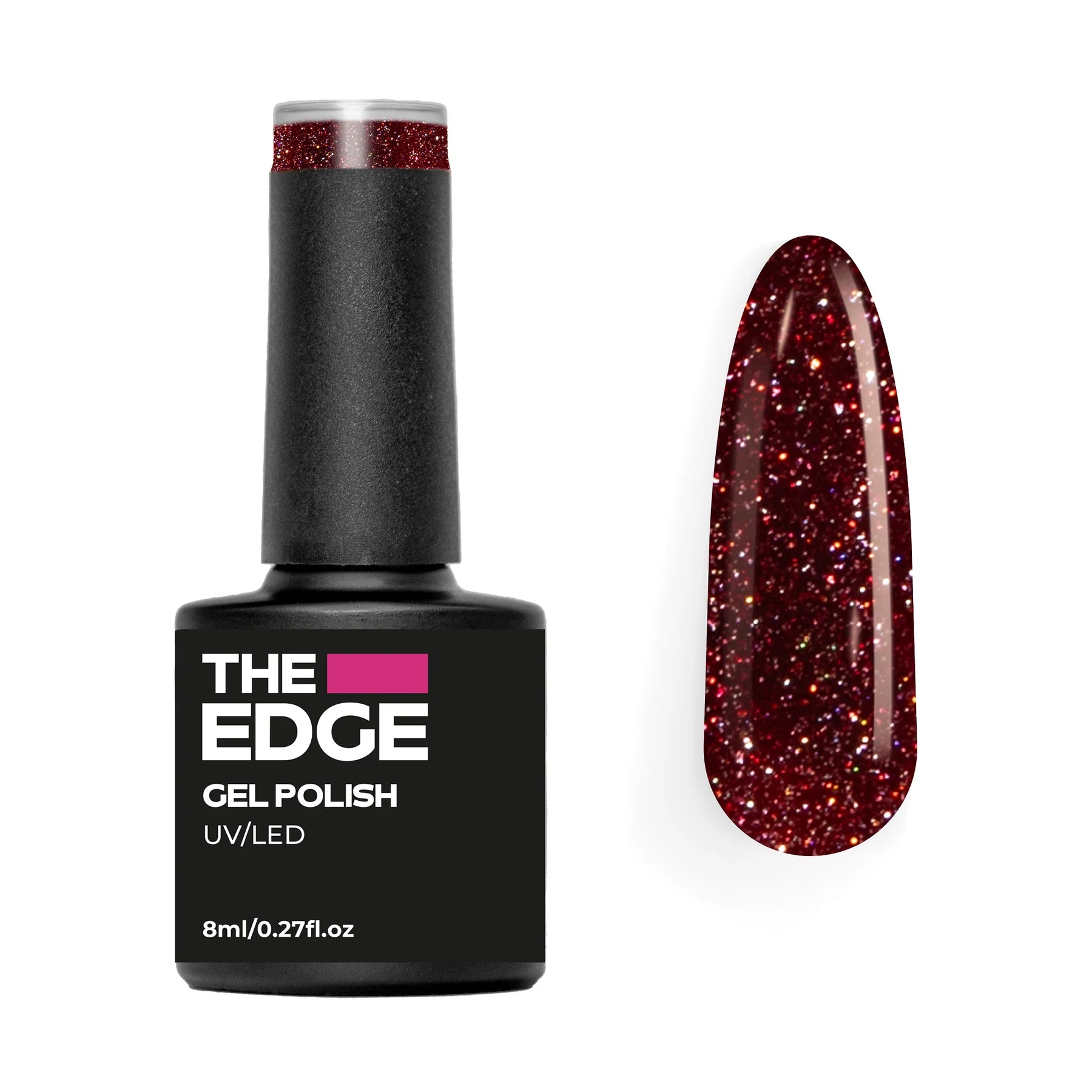 The Edge Nails Gel Polish - The Rouge Glitter
