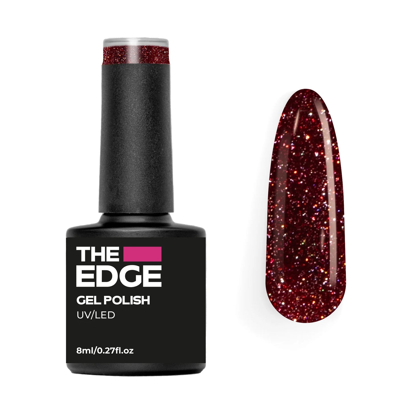 The Edge Nails Gel Polish - The Rouge Glitter