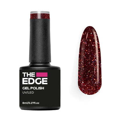 The Edge Nails Gel Polish - The Rouge Glitter