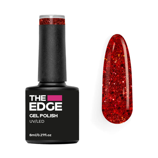 The Edge Nails Gel Polish - The Ruby Glitter
