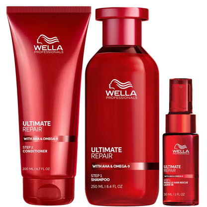 Wella Ultimate Repair Trio Set, conditioner shampoo and serum