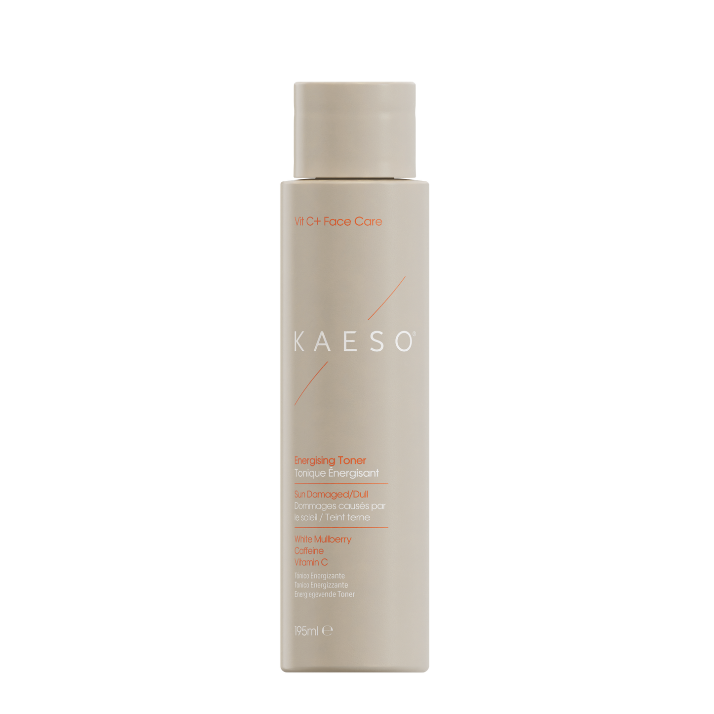 KAESO 9-in-1 Face Care Weightless Toner in a 100ml cylindrical bottle, featuring a light beige design with orange and white text on a clean white background.