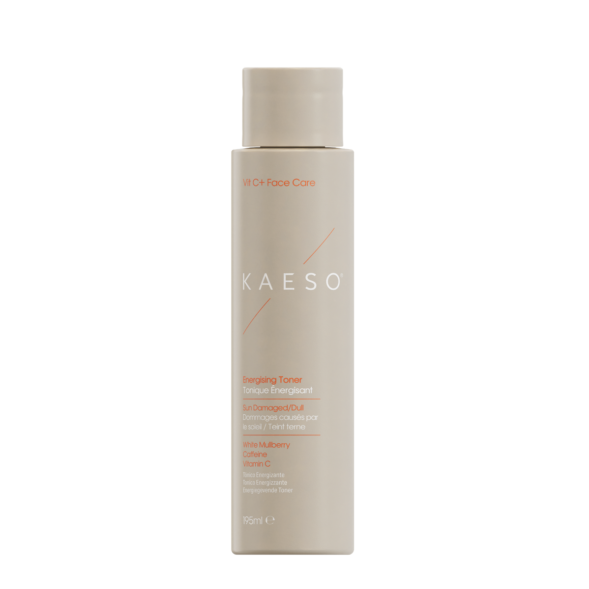 KAESO 9-in-1 Face Care Weightless Toner in a 100ml cylindrical bottle, featuring a light beige design with orange and white text on a clean white background.