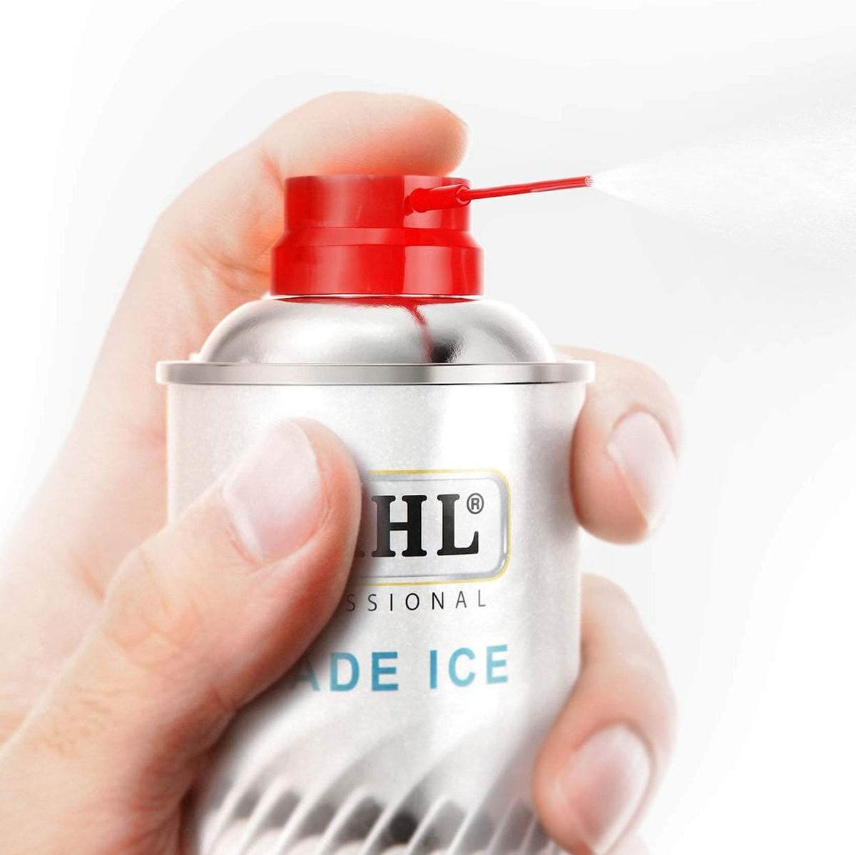 Wahl Ice Blade Spray Action showing spray nozzle working