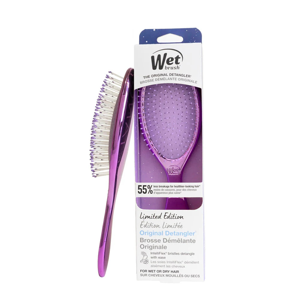 Wet Brush Festive Finish Original Detangler – Purple, Silver & Blue