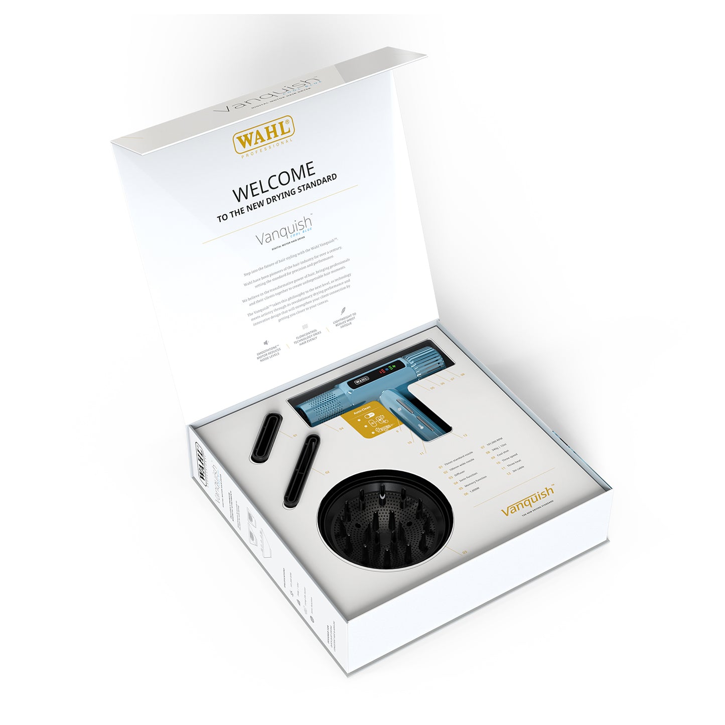 Wahl Vanquish Hair Dryer - Cool Blue