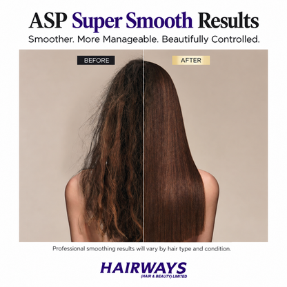 ASP Super Smooth professional hair smoothing treatment before and after results