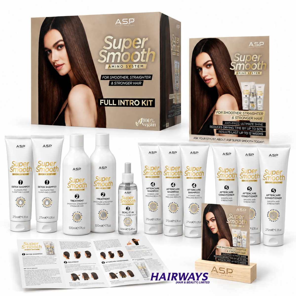 ASP Super Smooth Full Intro Kit professional treatment and aftercare contents