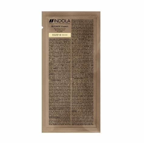 Indola Blonde Expert 30g hair lightener sachet for professional salon use