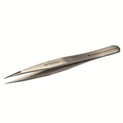 A pair of pointed stainless steel tweezers designed for electrolysis treatments.