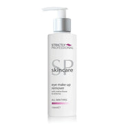 A pump bottle of Strictly Professional Eye Makeup Remover gel.