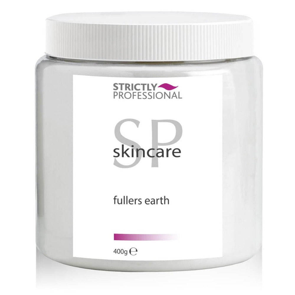 Jar of Strictly Professional fullers earth on a white background