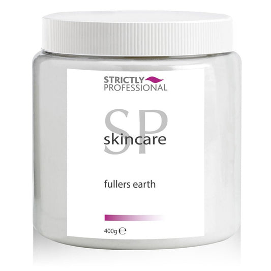 Jar of Strictly Professional fullers earth on a white background