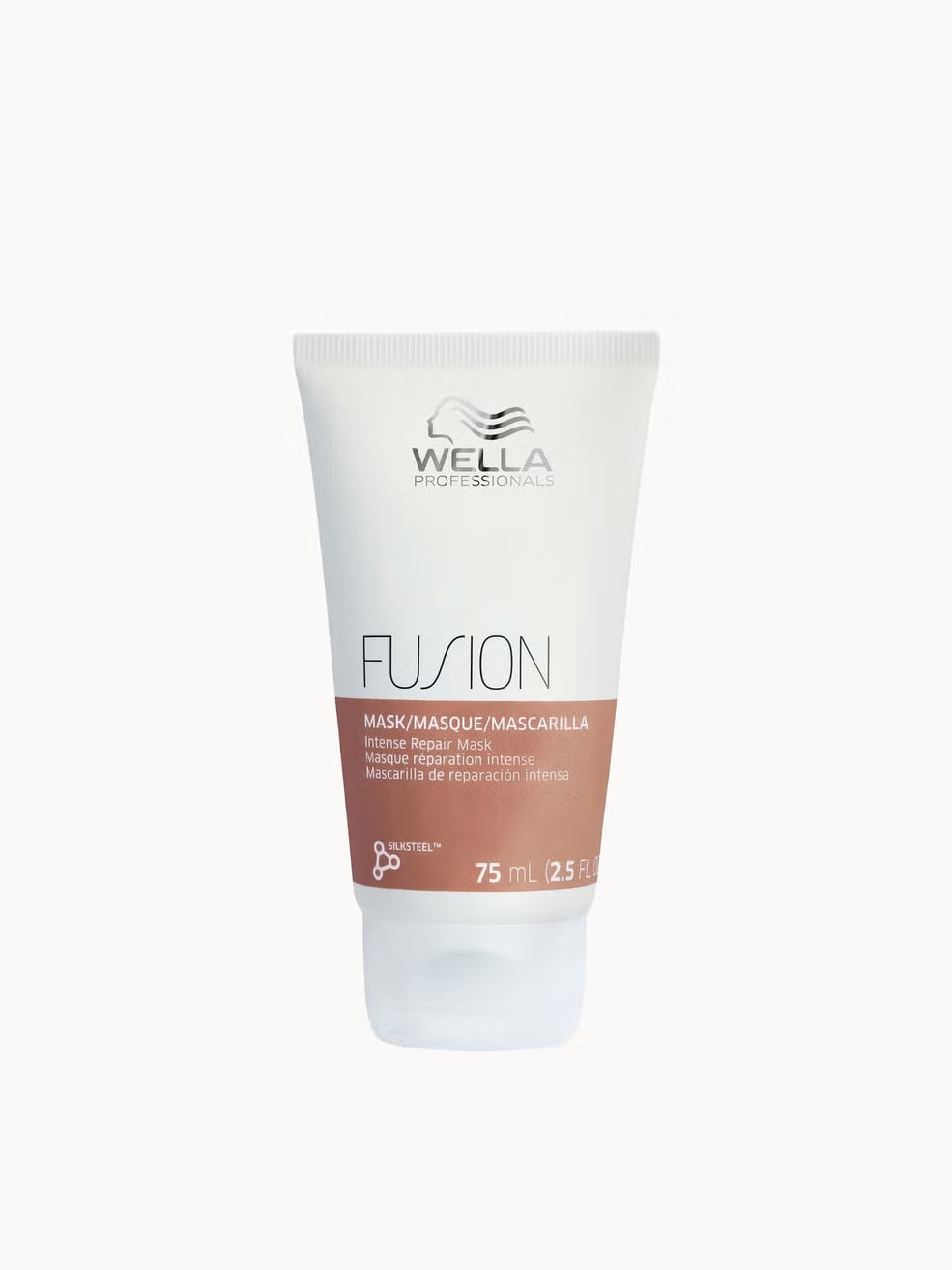 Wella Fusion hair mask tube on a white background
