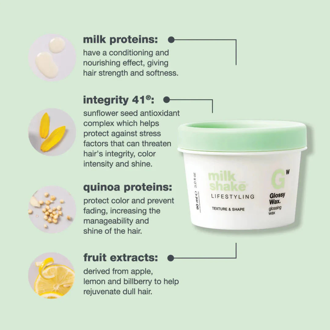 Milk_shake Glossy Wax 90ml – Flexible Hold Styling Wax with Shine