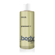 A bottle of Strictly Professional Grapeseed Oil, primarily used for body massage or as a facial mask ingredient.