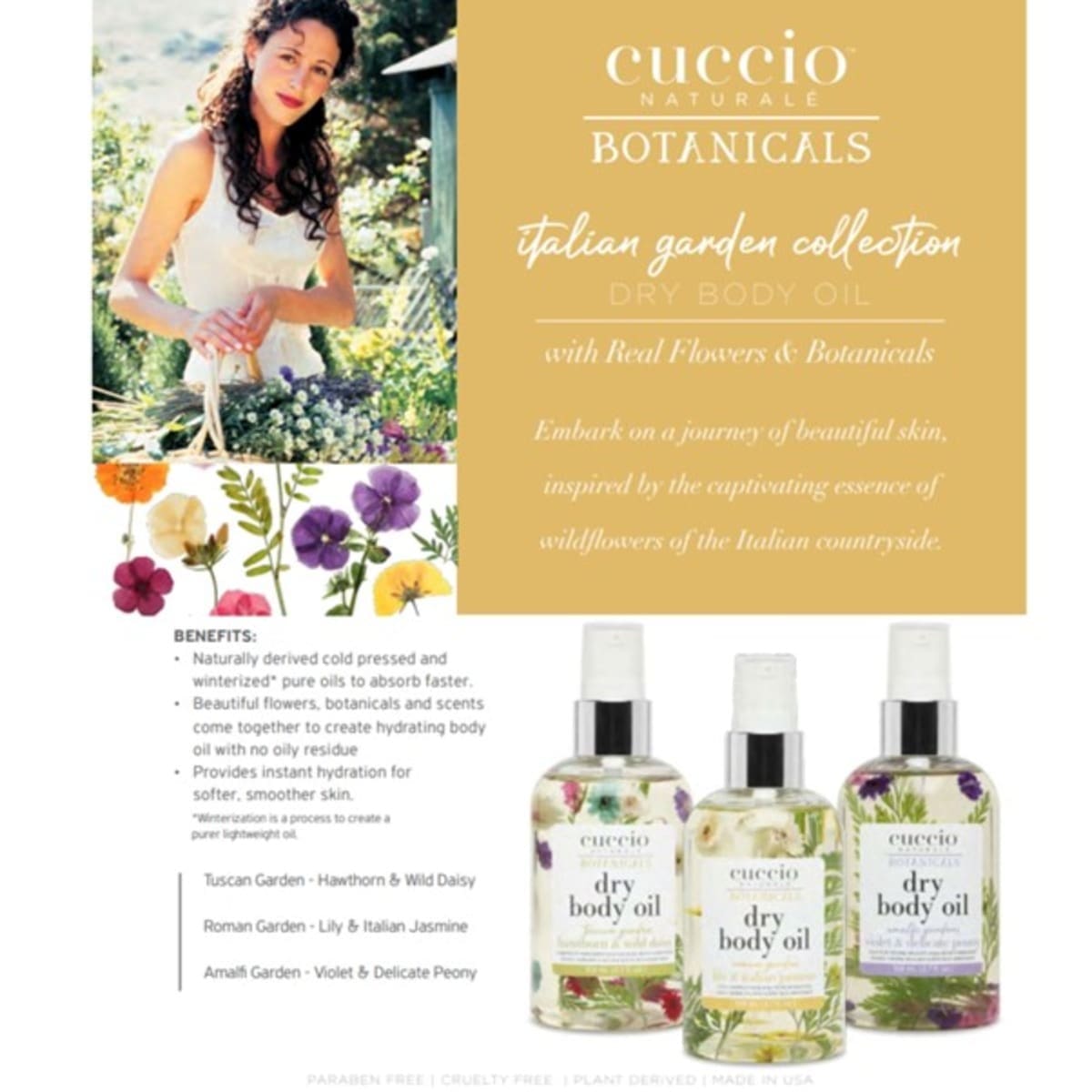 Cuccio Hydrating Dry Body Oil 109ml – Italian Garden Range