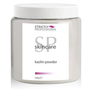Jar of Strictly Professional kaolin powder on a white background