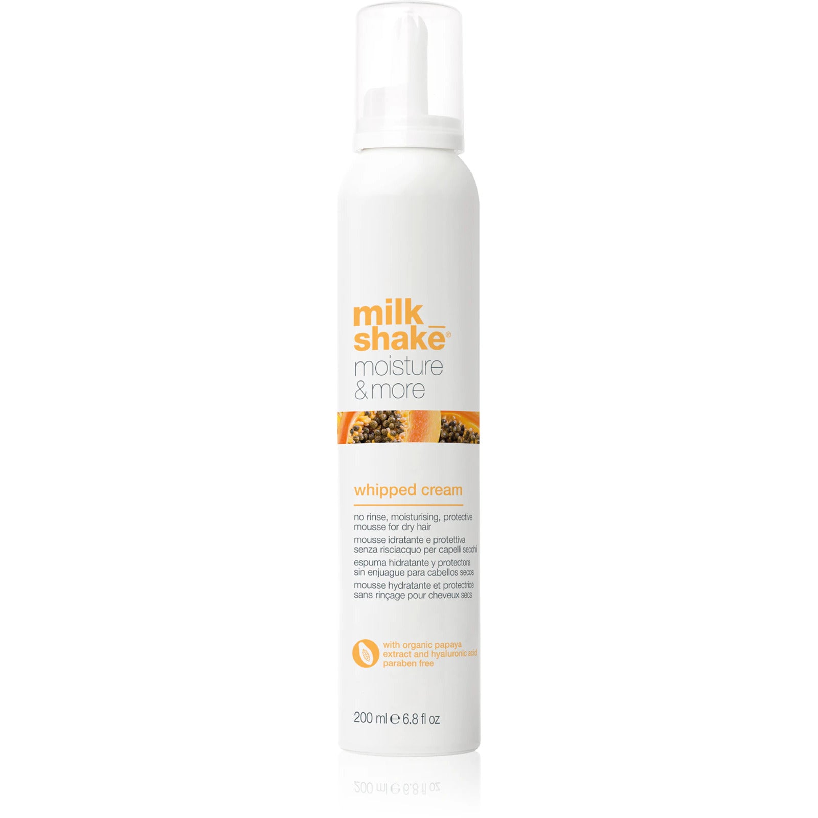 Milk Shake whipped cream product on a white background