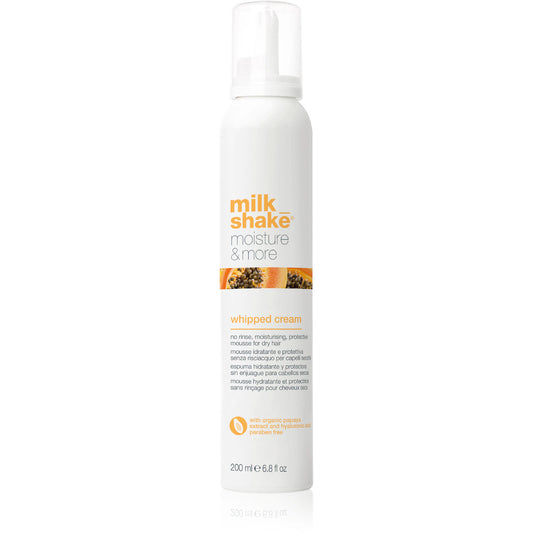 Milk Shake whipped cream product on a white background