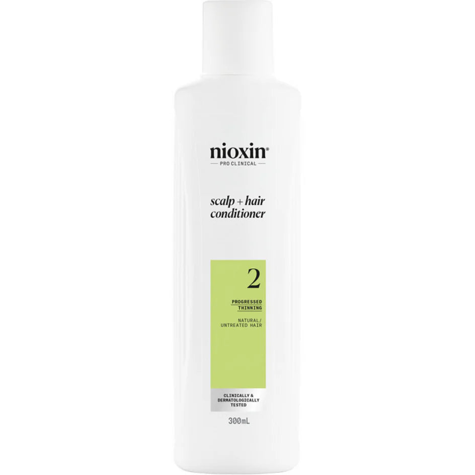 Nioxin scalp and hair conditioner bottle on a white background