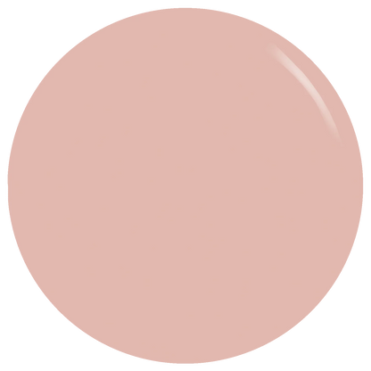 A large glossy circular swatch in a soft dusty blush pink color on a plain white background.