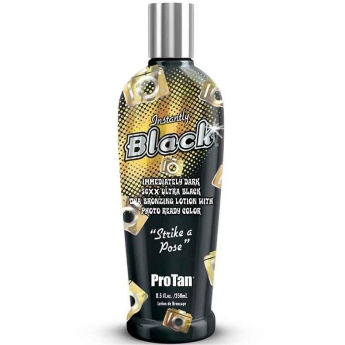 Pro Tan Instantly Black Ultra Dark DHA Bronzing Lotion – Extreme Tanning Accelerator