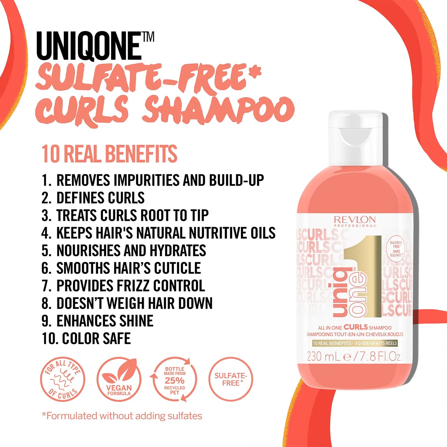 Revlon - Uniq One Curls Shampoo 230ml