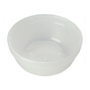 A clear, circular, polythene solution bowl designed for cosmetic use.