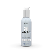 Kitoko Arte Super Sleek Cream bottle for smoothing and straightening frizzy hair, professional hair care