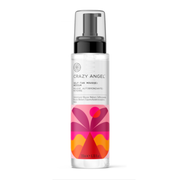 Crazy Angel self-tan mousse medium 200ml bottle, vibrant label, hair and beauty supplies