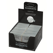 A box of Sinelco styptic matchsticks, with each stick displaying the brand name 'BARBURYS'.