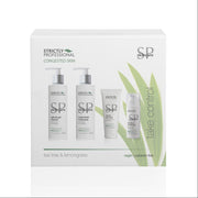 SP Skincare product set packaging with bottles and text on a white background