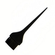 A black tint brush with straight bristles and a long handle, designed for applying hair color or bleach.