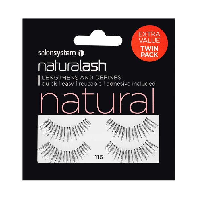 Salon System - Strip Lashes 116 Black Twin Pk