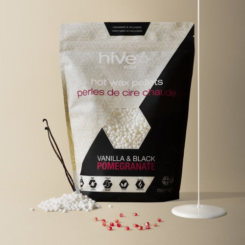 Hive - Hot Film Wax Pellets Vanilla And Black Pomegranate 700g