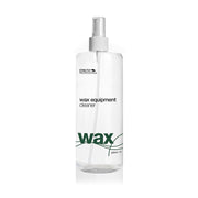 A bottle of Strictly Professional Wax Equipment Cleaner with a white spray nozzle, primarily designed for removing wax from equipment.