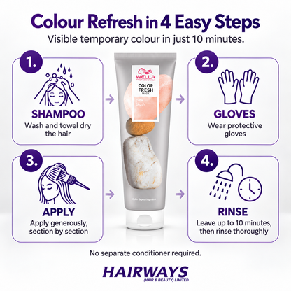 How to use Wella Color Fresh Mask in four steps