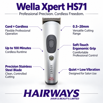 Wella Xpert HS71 professional clipper features and benefits